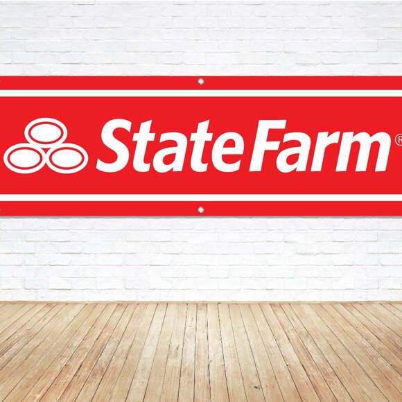STATE FARM INSURANCE Logo Vinyl Banner 6ft. Sign Office Agent Broker Signage New - Picture 1 of 5